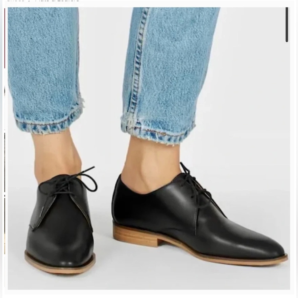 Everlane The Modern Oxford Women’s Black leather flats, size 7.5